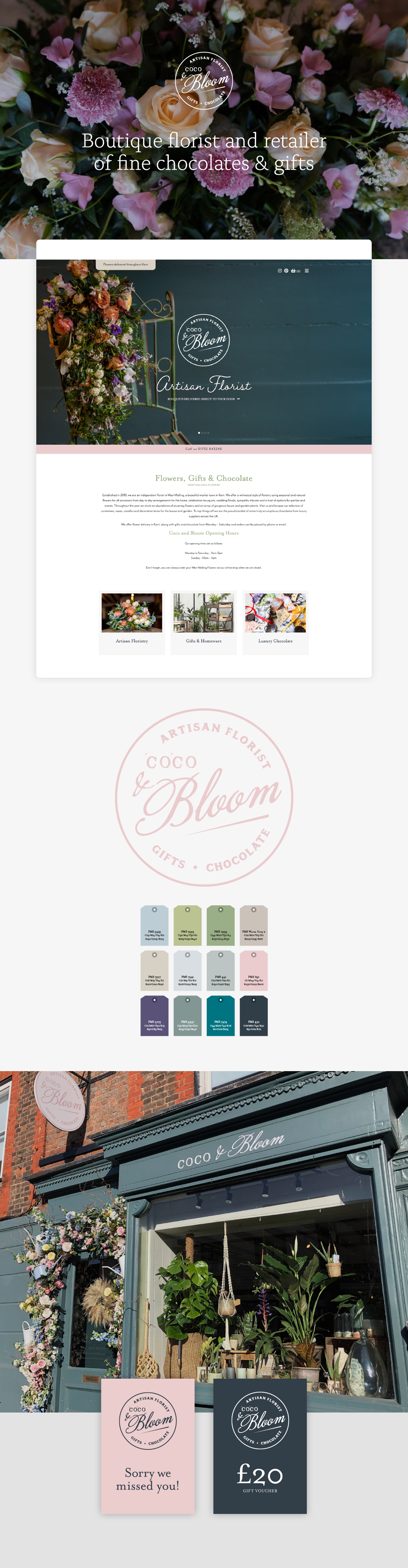 Coco & Bloom website and print design